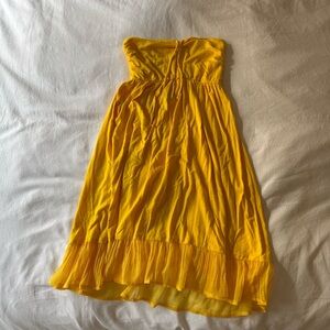 Yellow Strapless Dress